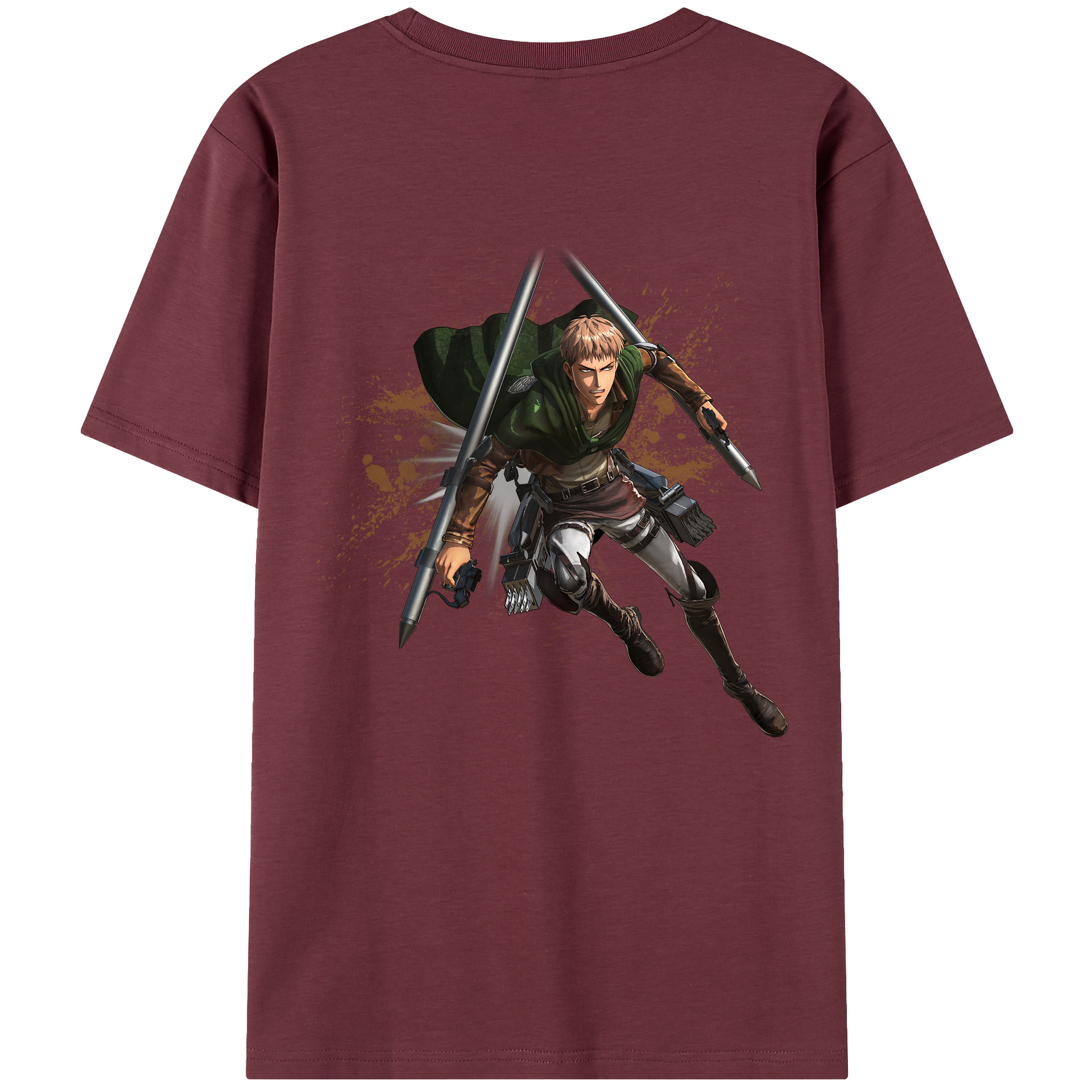 （画像用） 進撃の巨人 ジャン・キルシュタイン Attack on Titan Jean Kirstein 綿100％半袖Tシャツ（背面プリント）